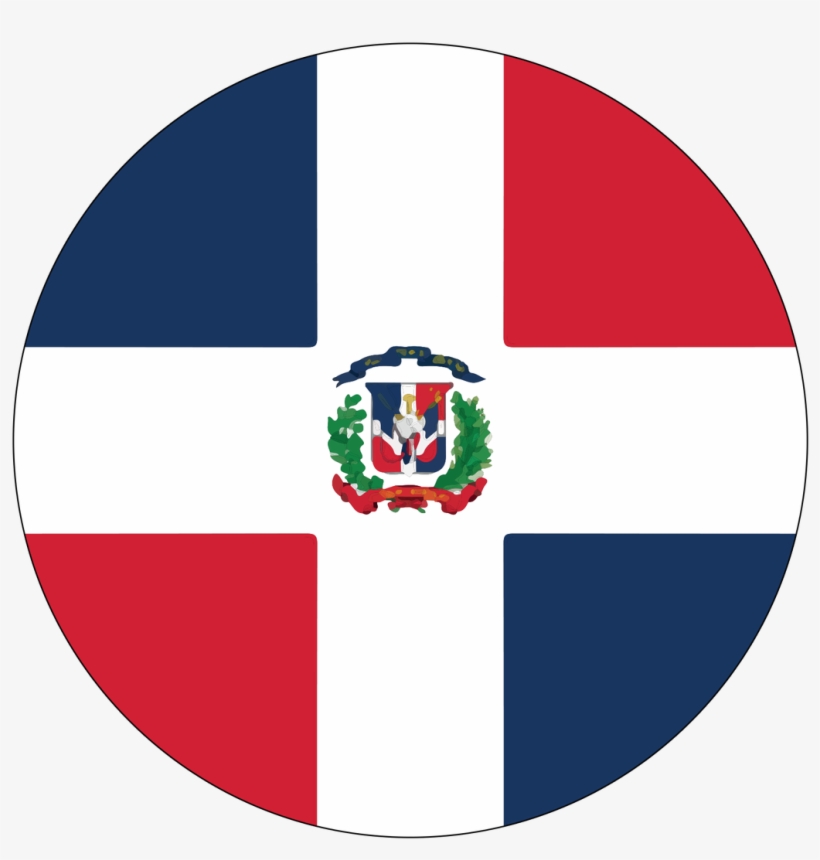 Dominican Republic Flag Knob Sticker - Dominican Republic Round Ornament, transparent png download