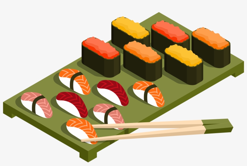 Clip Art Black And White Library Food Menu Clipart - Transparent Background Sushi Clipart, transparent png download