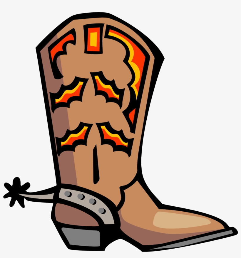 Hat 'n' Boots Cowboy Boot Shoe - Clip Art Cowboy Boot, transparent png download