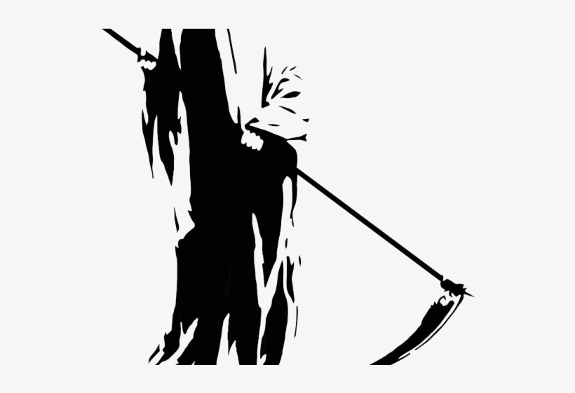 Reaper Clipart Transparent Background - Black And White Grim Reaper, transparent png download
