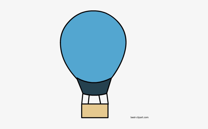 Free Blue Hot Air Balloon Clip Art - Clip Art, transparent png download