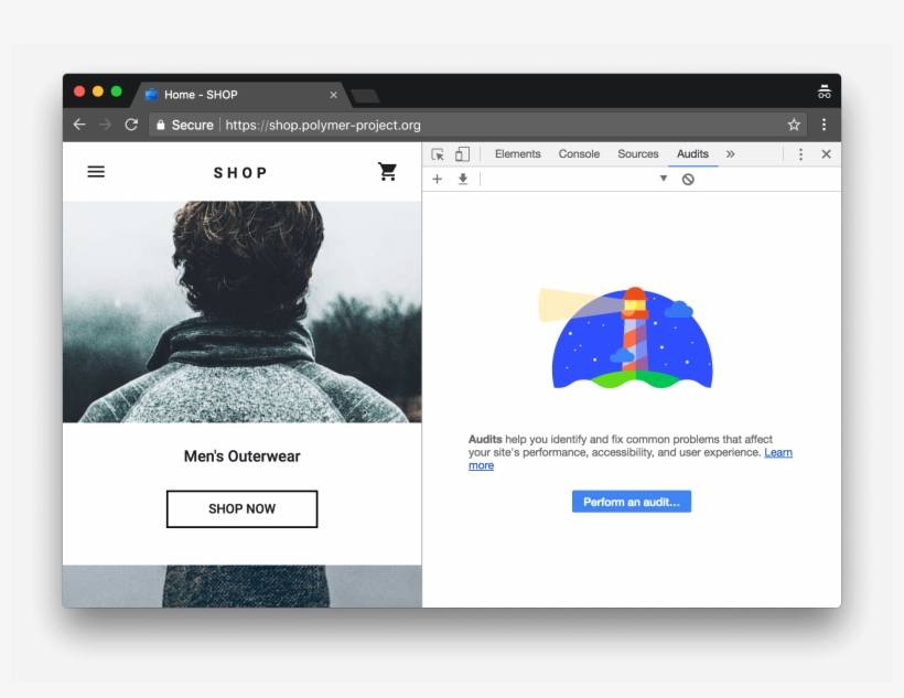 The Audits Panel Of Chrome Devtools - Web Design, transparent png download