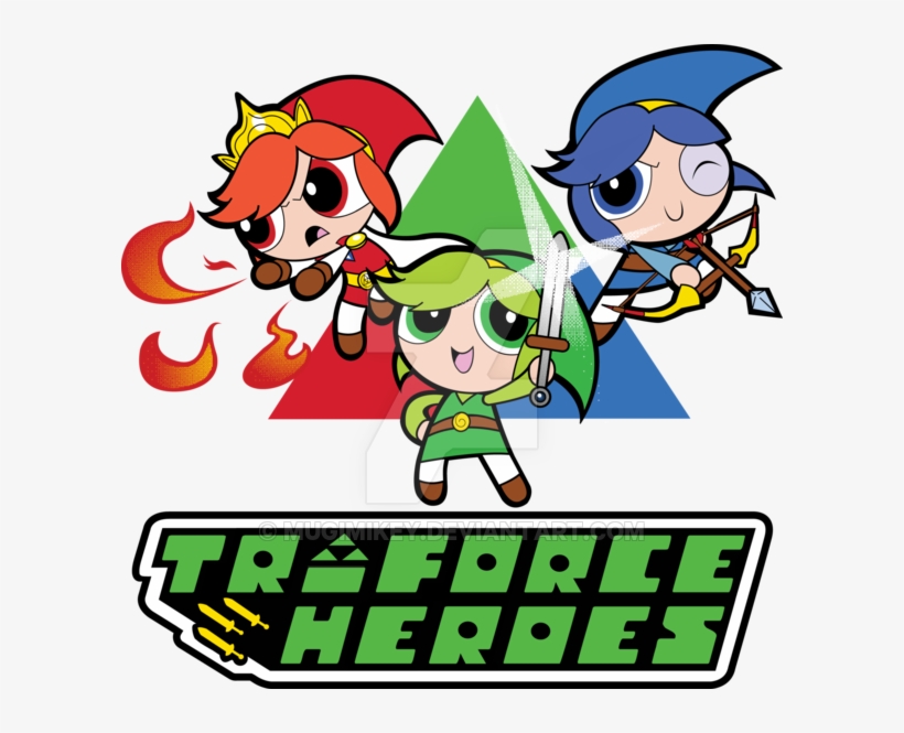 Triforce Heroes Wallpaper - Powerpuff Girls Style, transparent png download