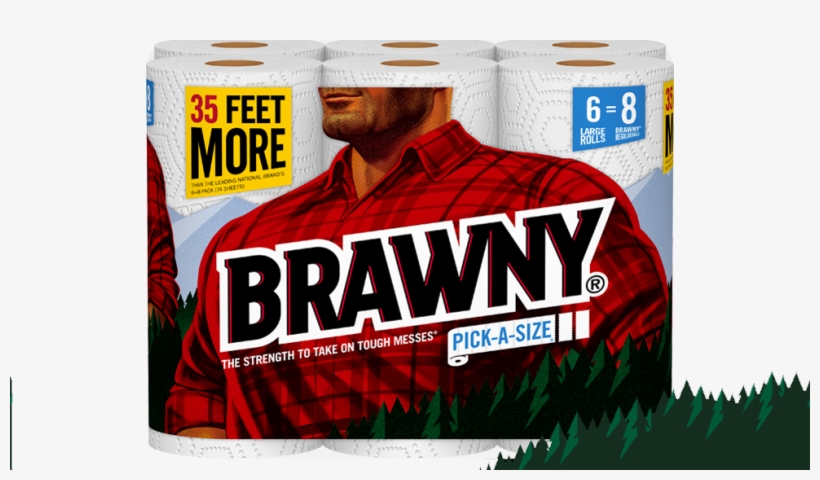 Hp Package La=en] - Brawny Paper Towels Big Rolls 6 Ct, transparent png download