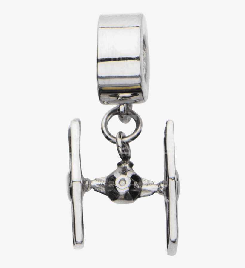 Stainless Steel Star Wars Tie Fighter Dangle Charm, transparent png download
