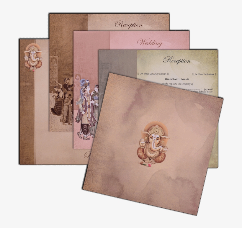 Hindu Wedding Cards - Paper, transparent png download