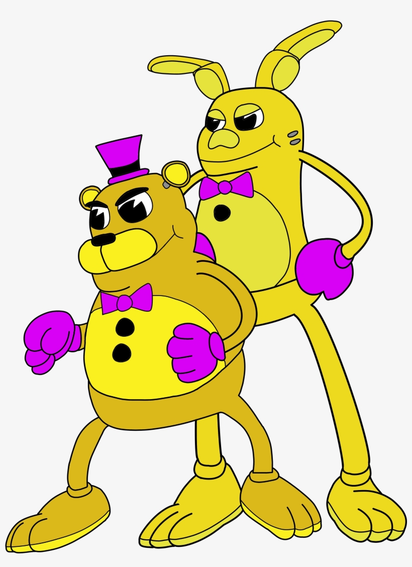 Artworkgoldy And Springs - Fnaf Cuphead Crossover, transparent png download