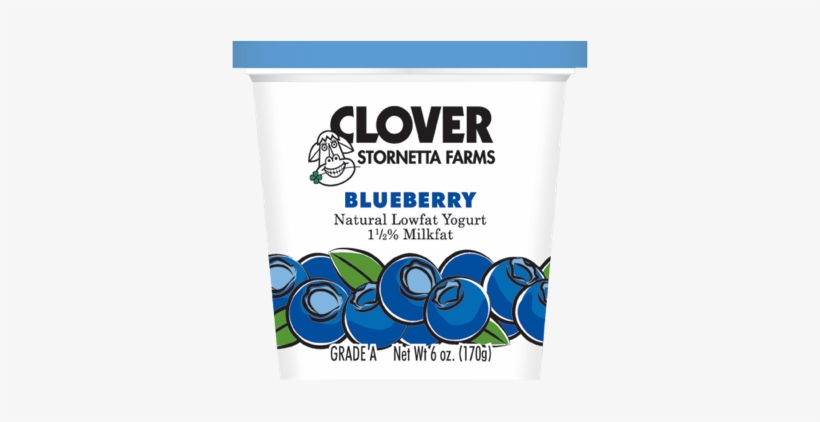 Blueberry - Clover Lowfat Blueberry Yogurt - 6 Oz Cup, transparent png download