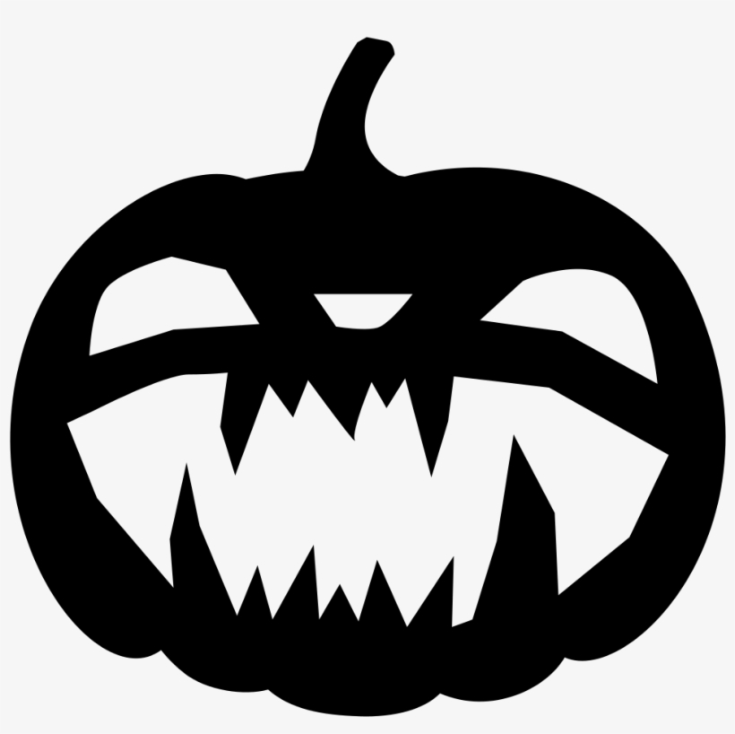Evil Jack O Lantern Silhouette - Jack-o'-lantern, transparent png download