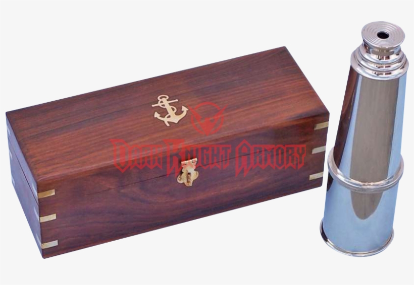 Admirals Chrome Spyglass - Handcrafted Nautical Decor Admiral's Spyglass Decorative, transparent png download