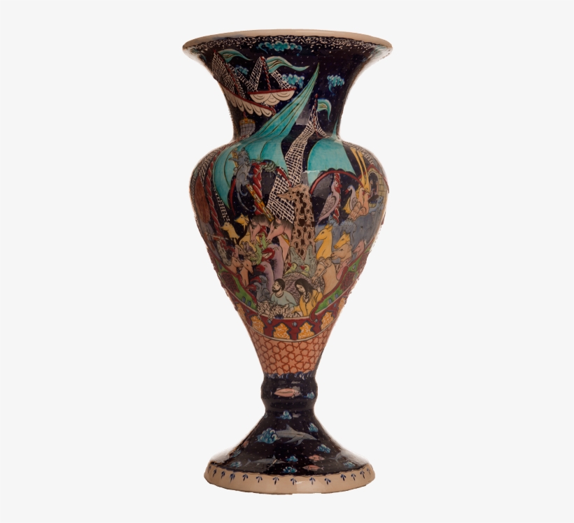Noah's Ark Designed Vase - Vase, transparent png download