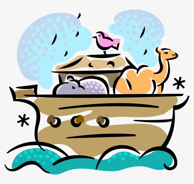 Vector Illustration Of Noah's Ark From Genesis Flood - Illustration, transparent png download