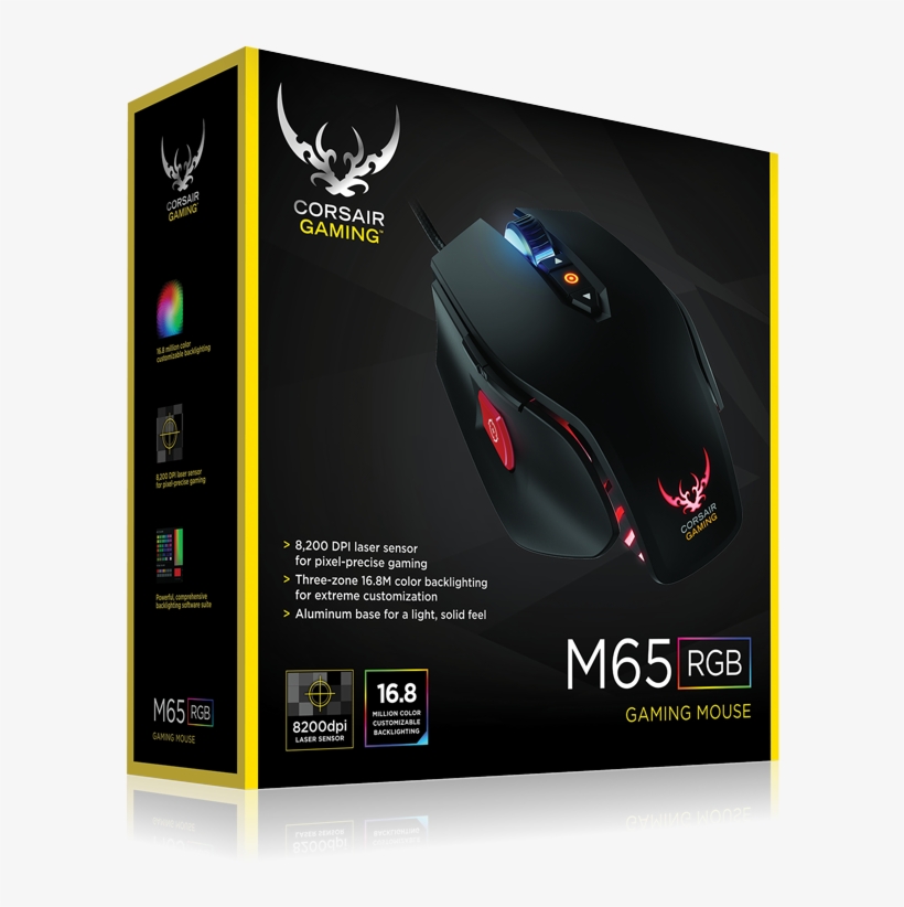 3d Box M65 Rgb K - Corsair M65 Gaming Mouse, transparent png download
