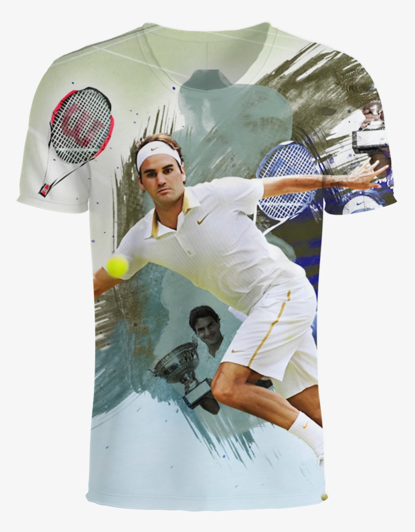 Tennis Roger Federer 3d Full Over Print - Roger Federer, transparent png download