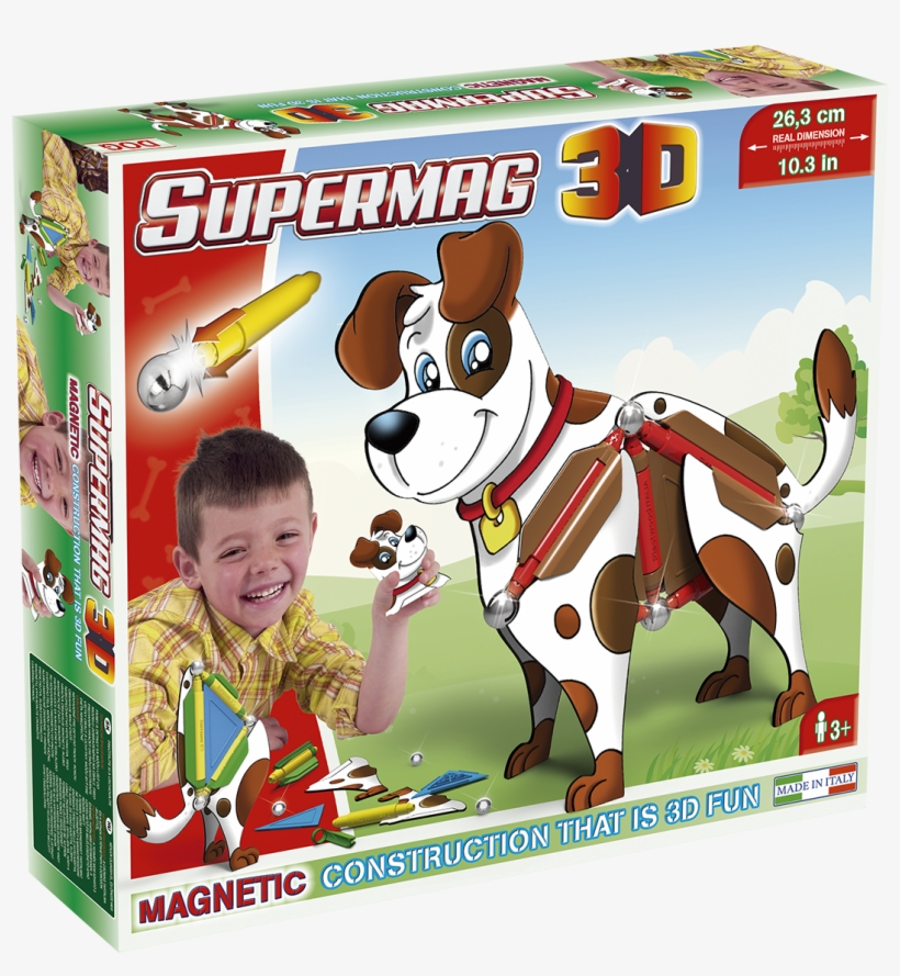 Supermag 3d Dog - Supermag, Magnet Byggesjov, 3d Pony 22 Dele, transparent png download