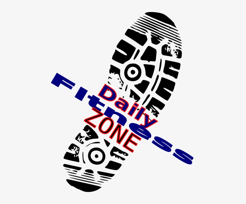 Fitness Zone - Shoe Print Clip Art, transparent png download