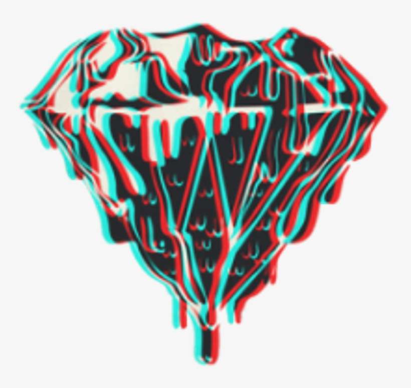 Glitch Diamond Black Photography Clipart Wallpaper - Diamonds Melting, transparent png download