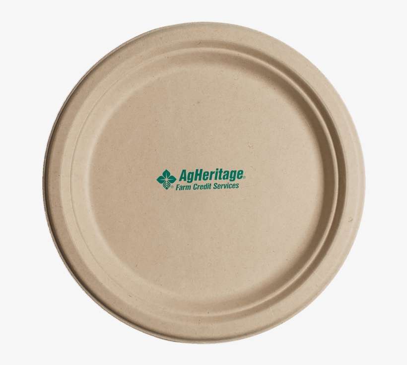 75 Inch Kraft Round Compostable Paper Plate - Tk Custom 6.75" Kraft Round Compostable Paper Plate,, transparent png download
