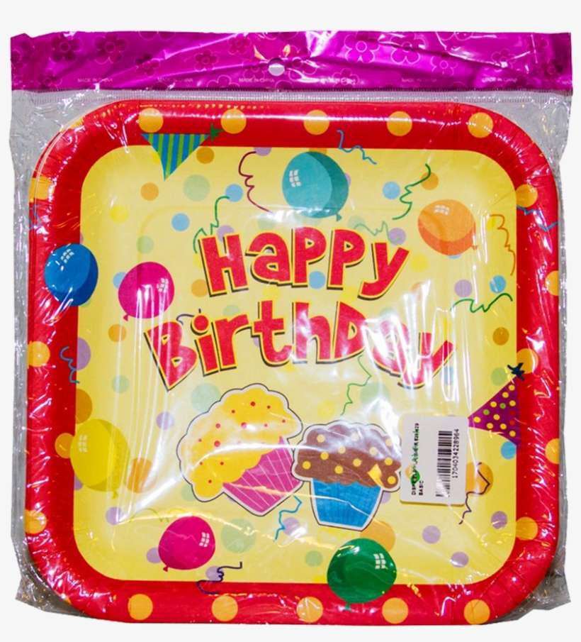 Disposable Plates Ir 625-629 - Birthday, transparent png download