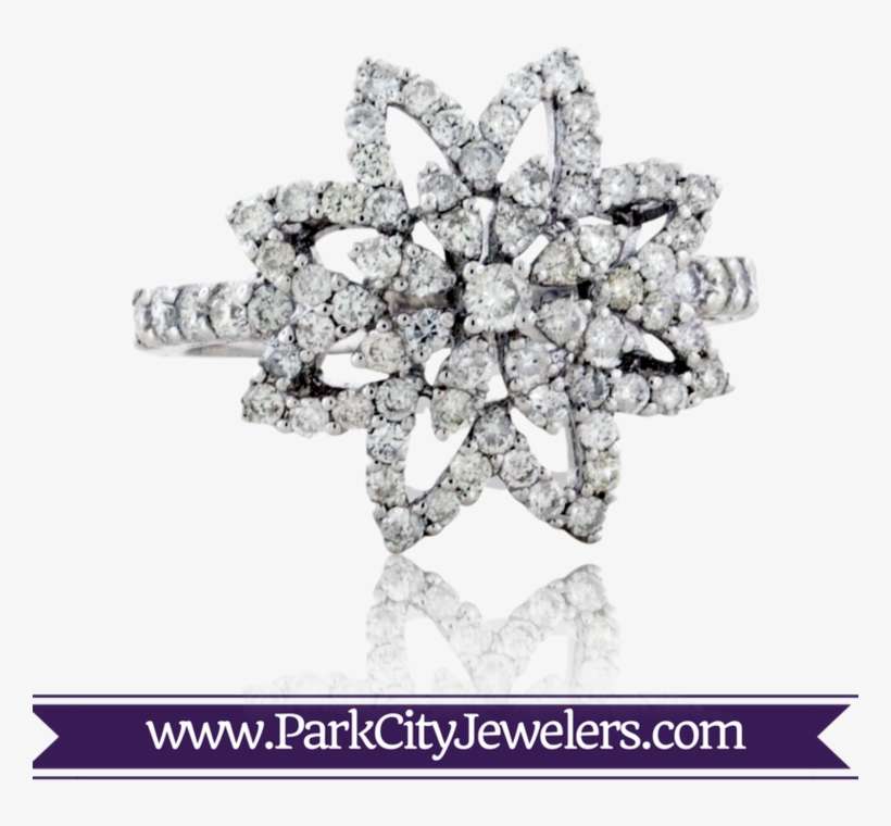 Diamond Snowflake Ring - Ring, transparent png download