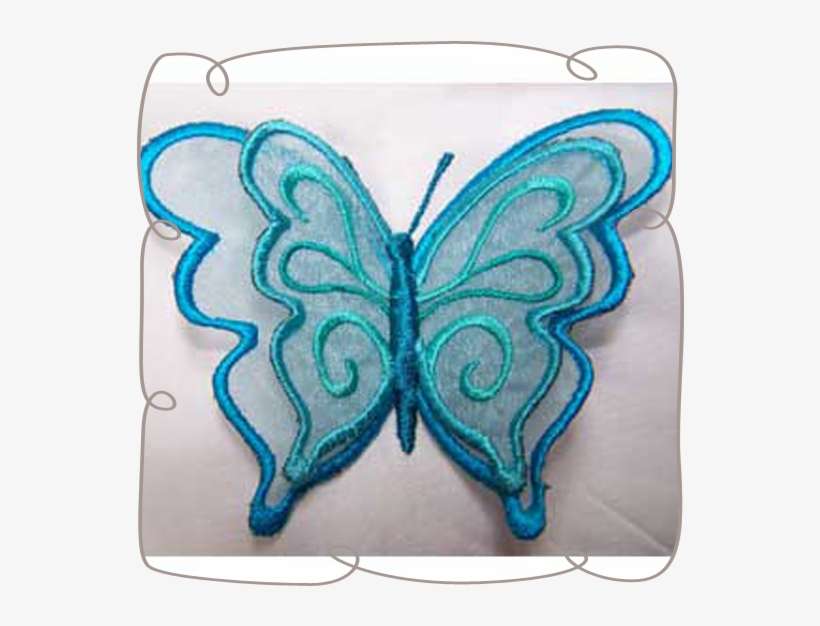 3d Butterflies - Embroidery, transparent png download