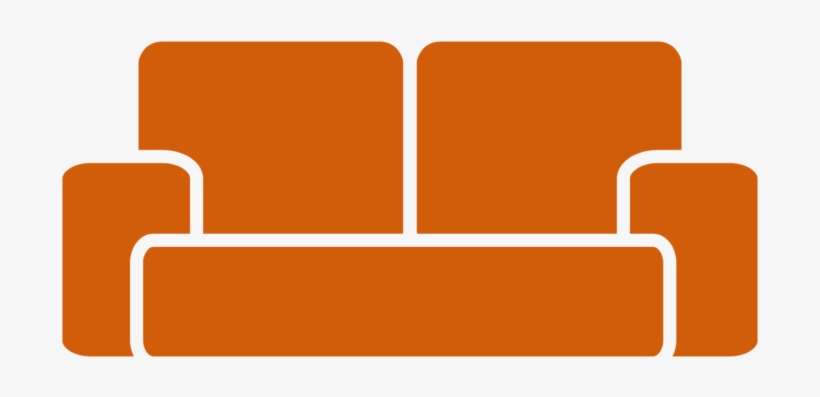 Sofa Icon Orange - Sofa Icon Png, transparent png download