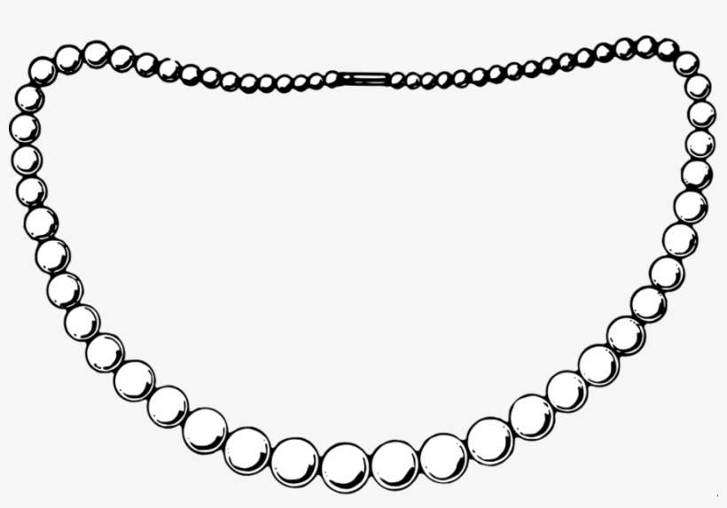 Jewellery - Black And White Pearl Necklace Clipart, transparent png download