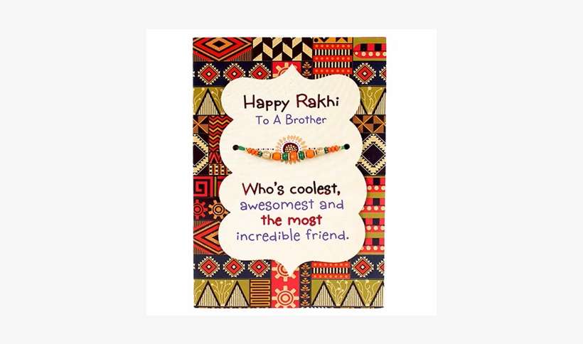 Incrediable Brother Rakhi Card - Art Paper, transparent png download