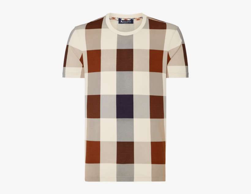 Kenneth Large Club Check T-shirt - Aquascutum T Shirt, transparent png download