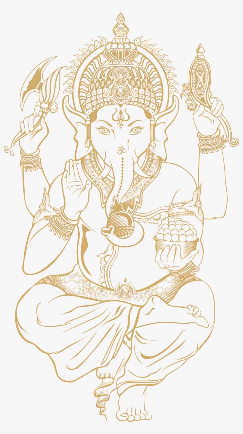 24 Pm 552259 Ganeshji - Ganesh Illustration, transparent png download