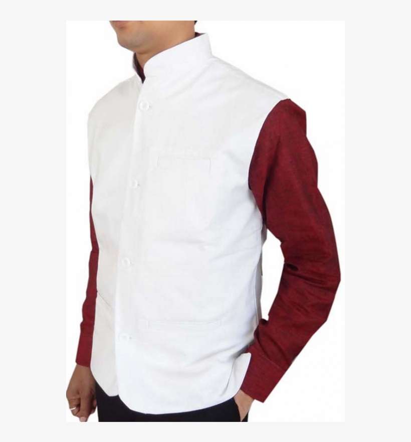 Waist Jackets White Dealmust - Jacket, transparent png download