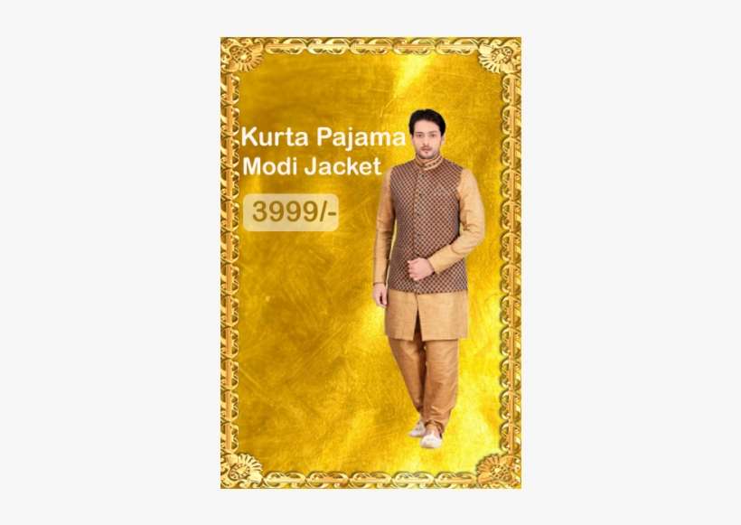 Kurta Pajama With Modi Jacket - Sherwani, transparent png download