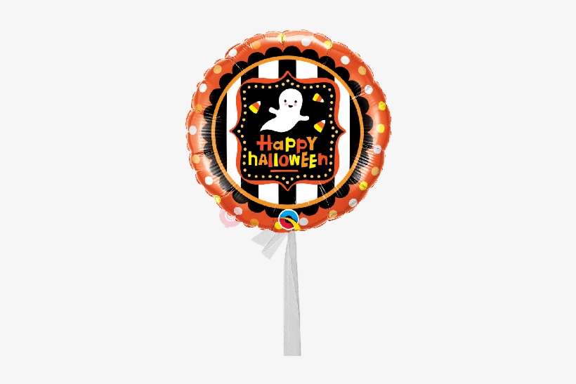 Halloween Ghost & Candy Corn-single Balloon - Halloween Foil Balloon - Ghost & Candy (18") 1pc, transparent png download