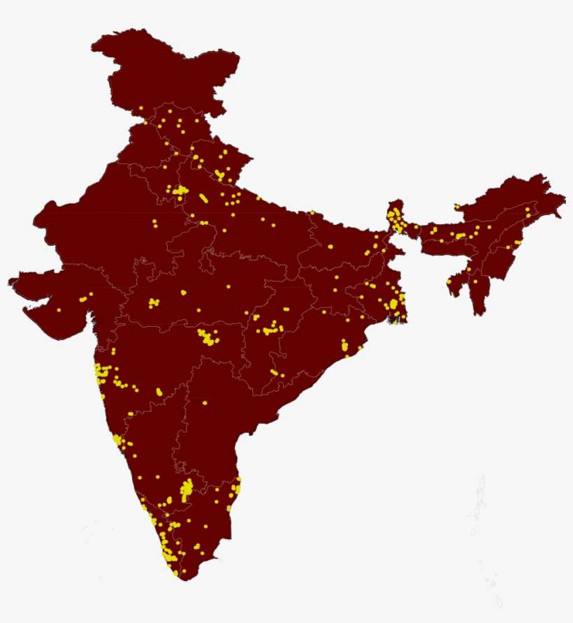 Bbd2014-mod - Plain Blue Map Of India, transparent png download