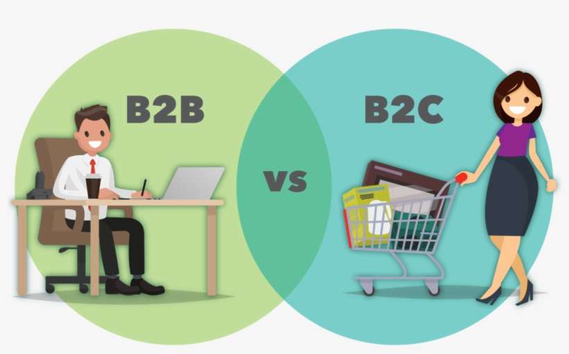 5 Key Differences Between B2b And B2c Marketing - B2b And B2c Cartoon, transparent png download
