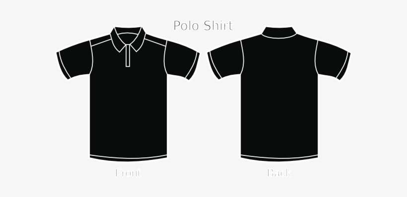 Black Polo Shirt Clip Art - Black Polo Shirt Template, transparent png download