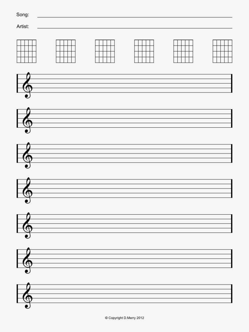 Blank guitar sheets to print image
