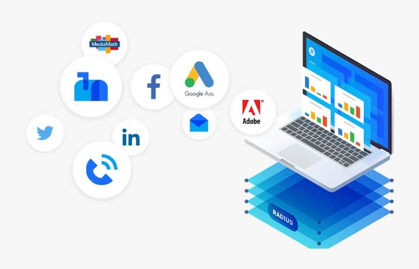 Radius' Depiction Of Multiple Data Sources For Its - Adobe, transparent png download