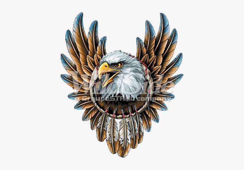 Bald Eagle - Dreamcatcher - Eagle Dream Catcher Tattoos PNG Image