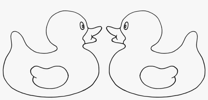 Ducks, Geese And Swans Black And White Drawing Water - Line Art, transparent png download