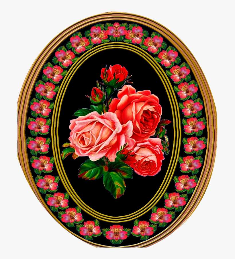 Vintage Pink Rose Metal Wall Plaque, transparent png download