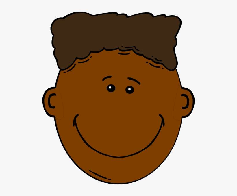Exclusive Design Boy Face Clipart - Cartoon Black Boy Face, transparent png download