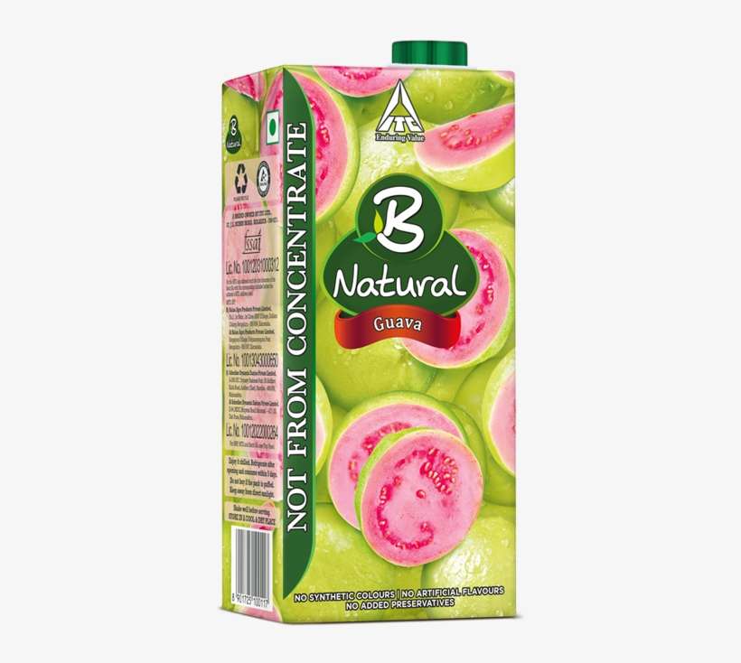 B Natural Guava Drinks - B Natural Juice - Mixed Guava Gush, 1l Carton, transparent png download