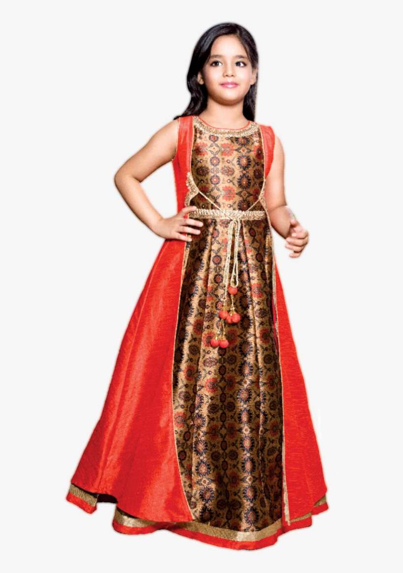 Baby In Indian Traditional Dress - Lahenga Of Chhabra 555, transparent png download