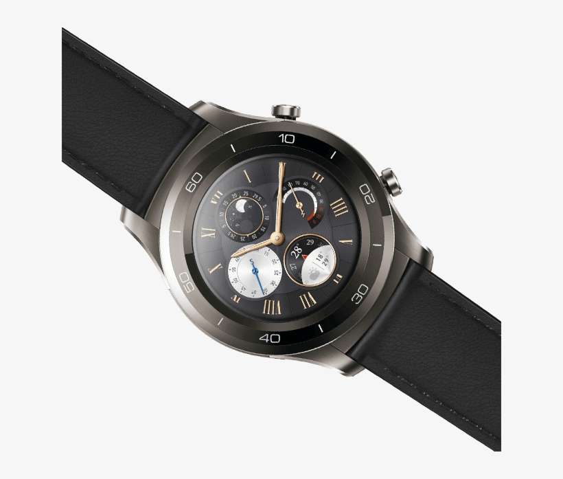 Swap The Band To Suit Your Style - Huawei Watch 2 (45mm, Edelstahl, Leder), transparent png download