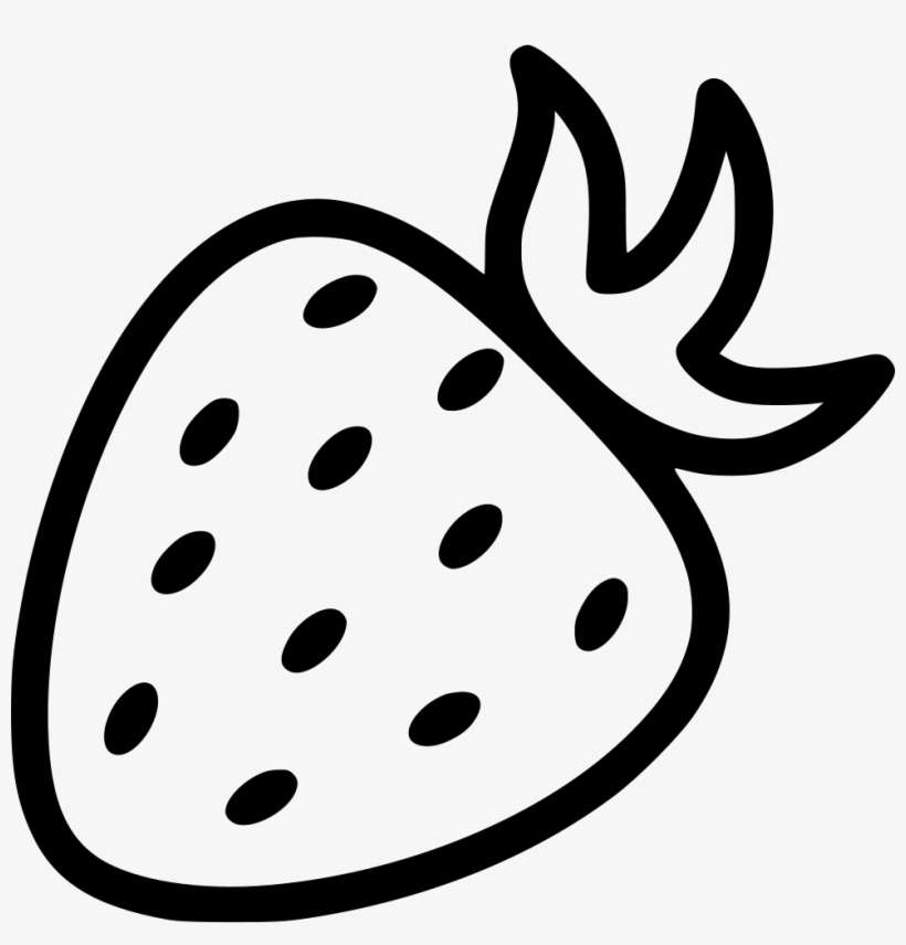 Png File - Strawberry Clip Art Black And White, transparent png download