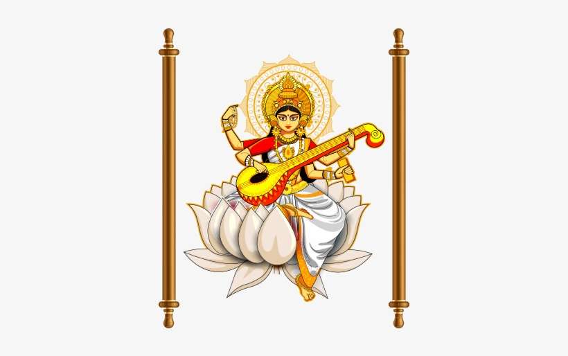 Shri Lakshmi - Saraswati Mata Png, transparent png download