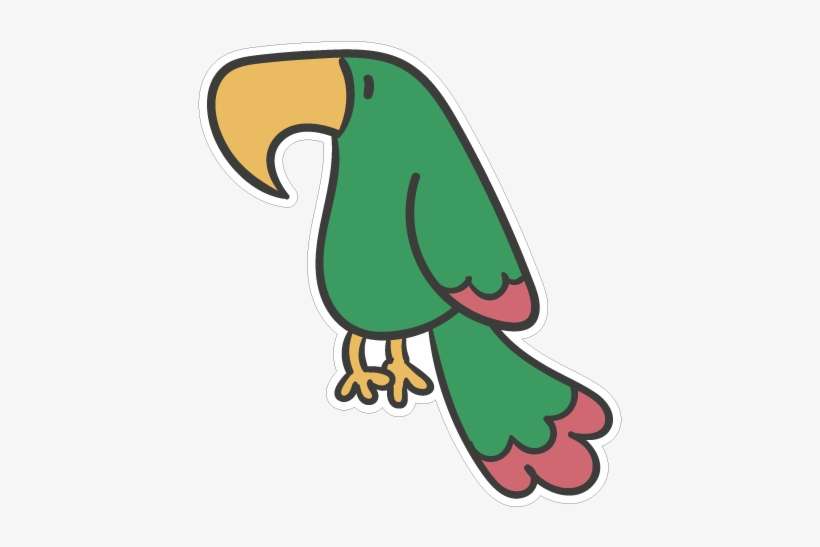 Parrot - Green Parrot Cartoon, transparent png download