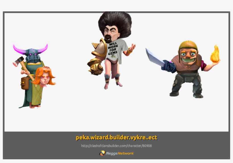 Peka - Wizard - Builder - Vykre Character - Clash Of - Clash Of Clans, transparent png download