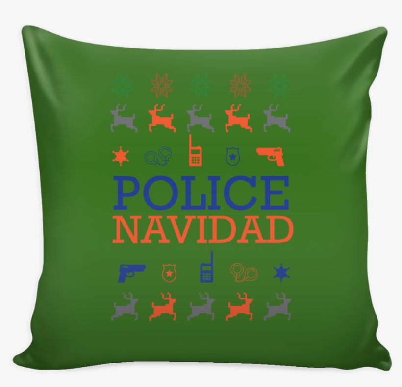 Police Navidad Thin Blue Line Law Enforcement Funny - Throw Pillow, transparent png download